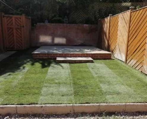 Back Garden Newly laid turf