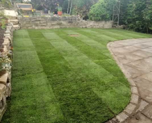 Back Garden Newly laid turf